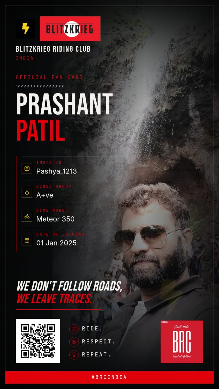 BRC fan card of Prashant Patil
