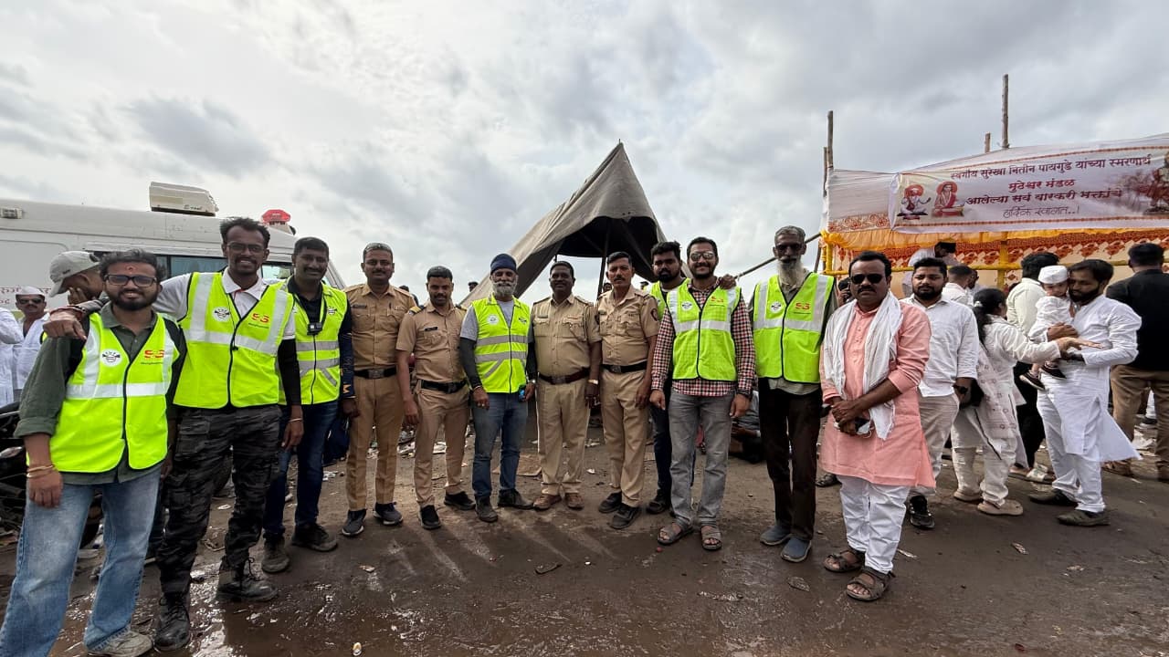 BRC ambulance-on-bike medical support during the Pandharpur Wari