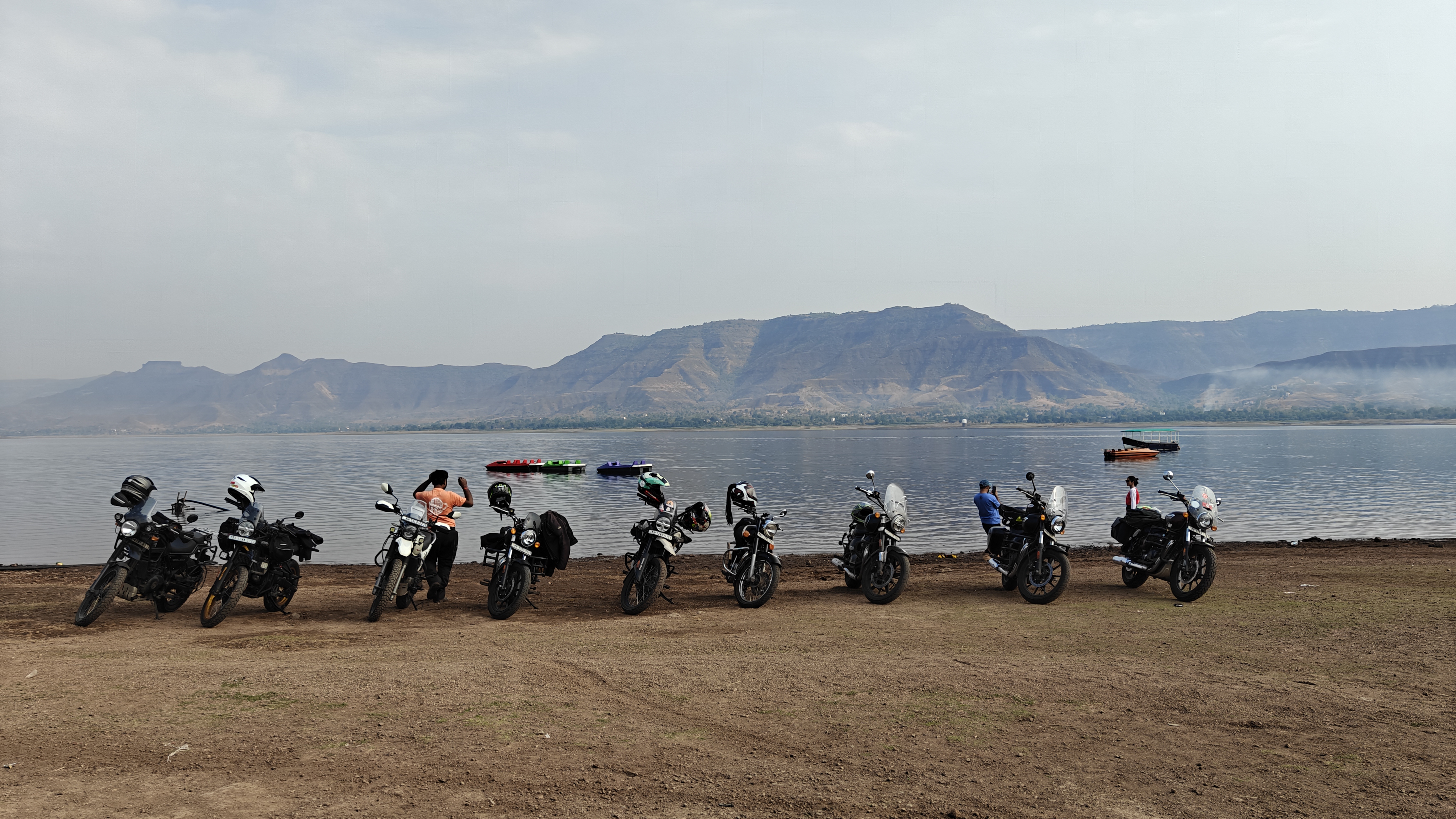 BRC riders at Dhom Dam